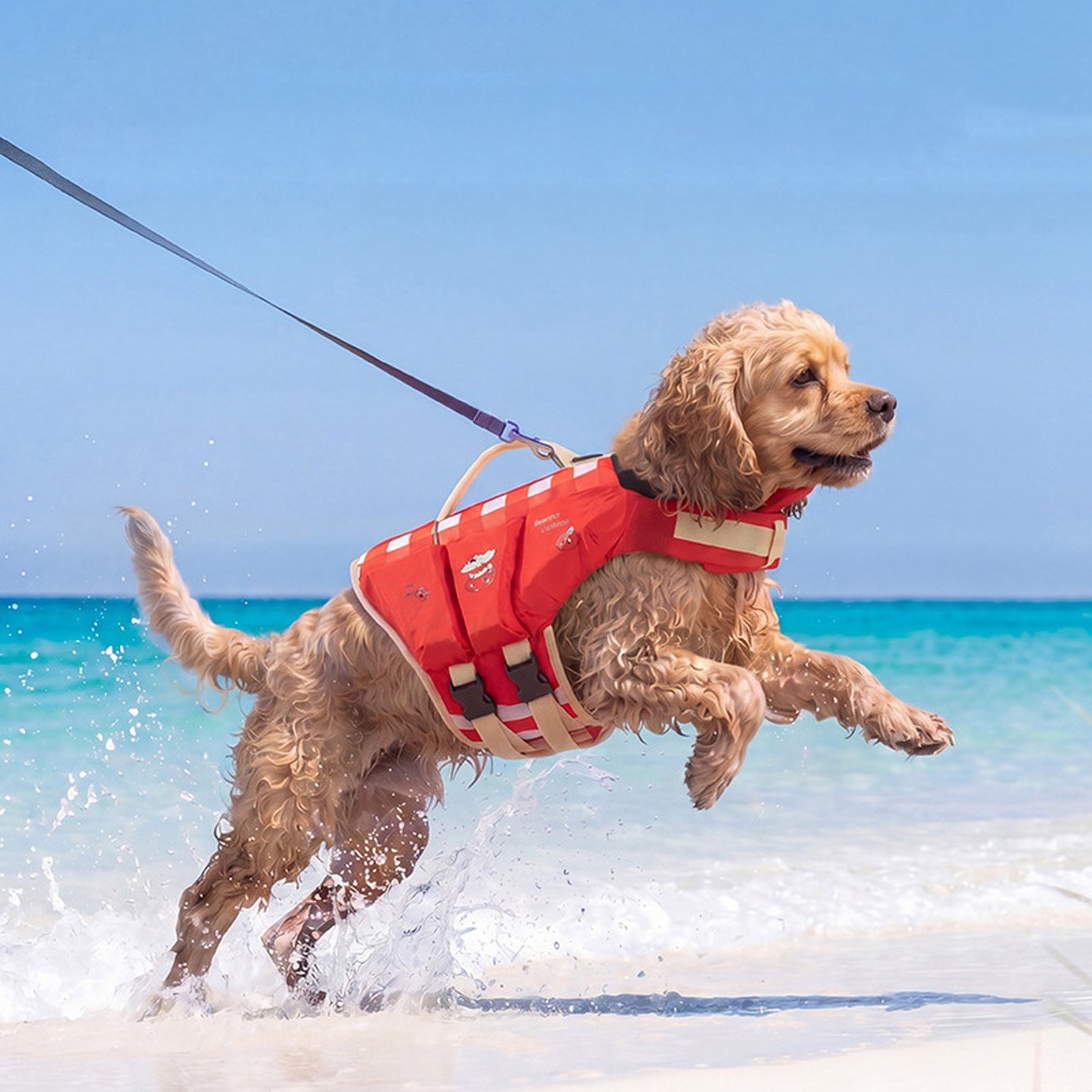 Life Jacket - Waterdicht hondenreddingsvest Ademend hondenzwemvest met hoog