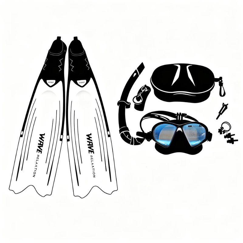 Snorkel Set - Professionele Freediving Lange Vinnen Flippers Set